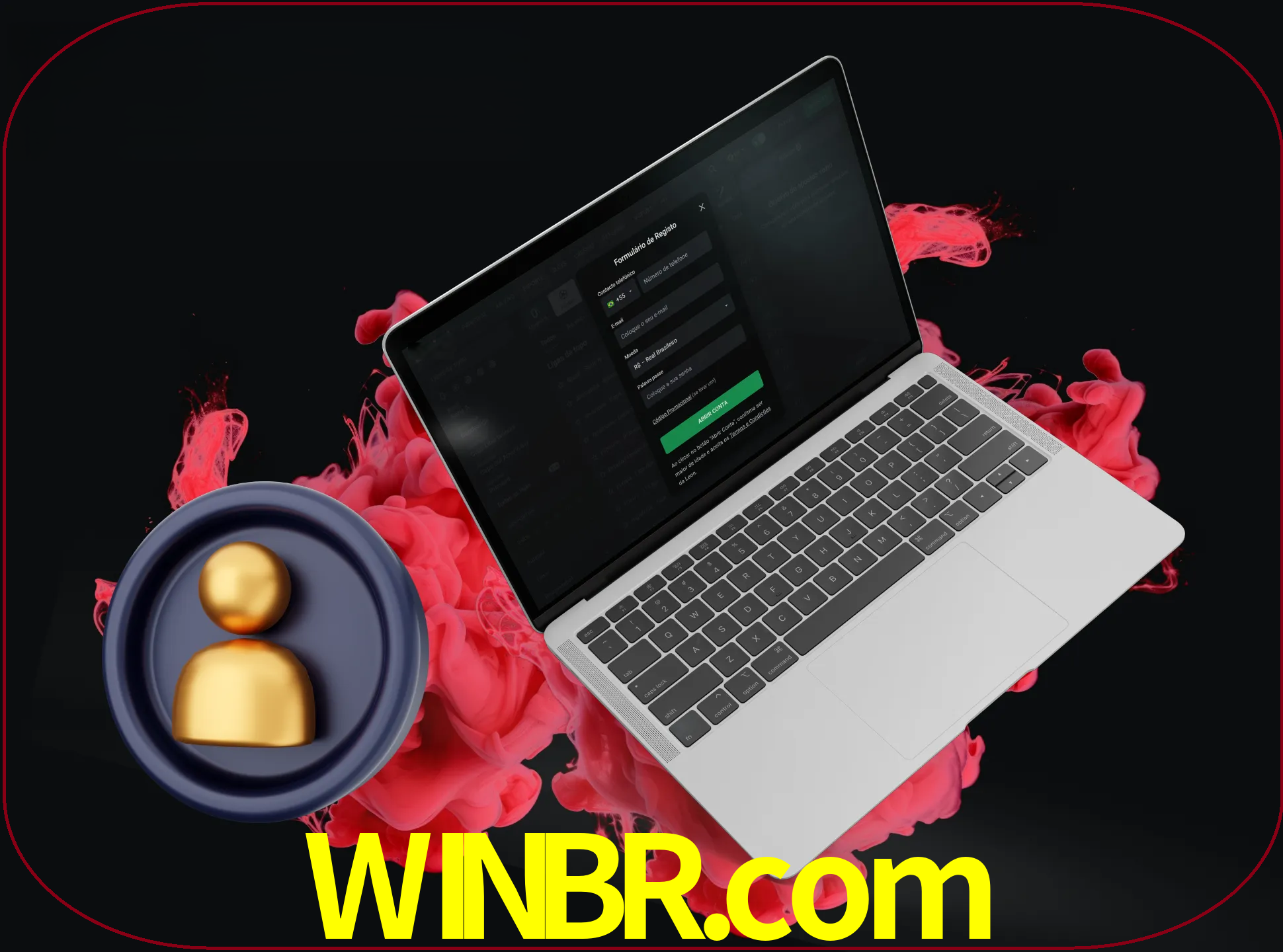 No cabeçalho do site winbr, clique no botão que o levará a um formulário especial onde terá de introduzir as suas informações actuais.