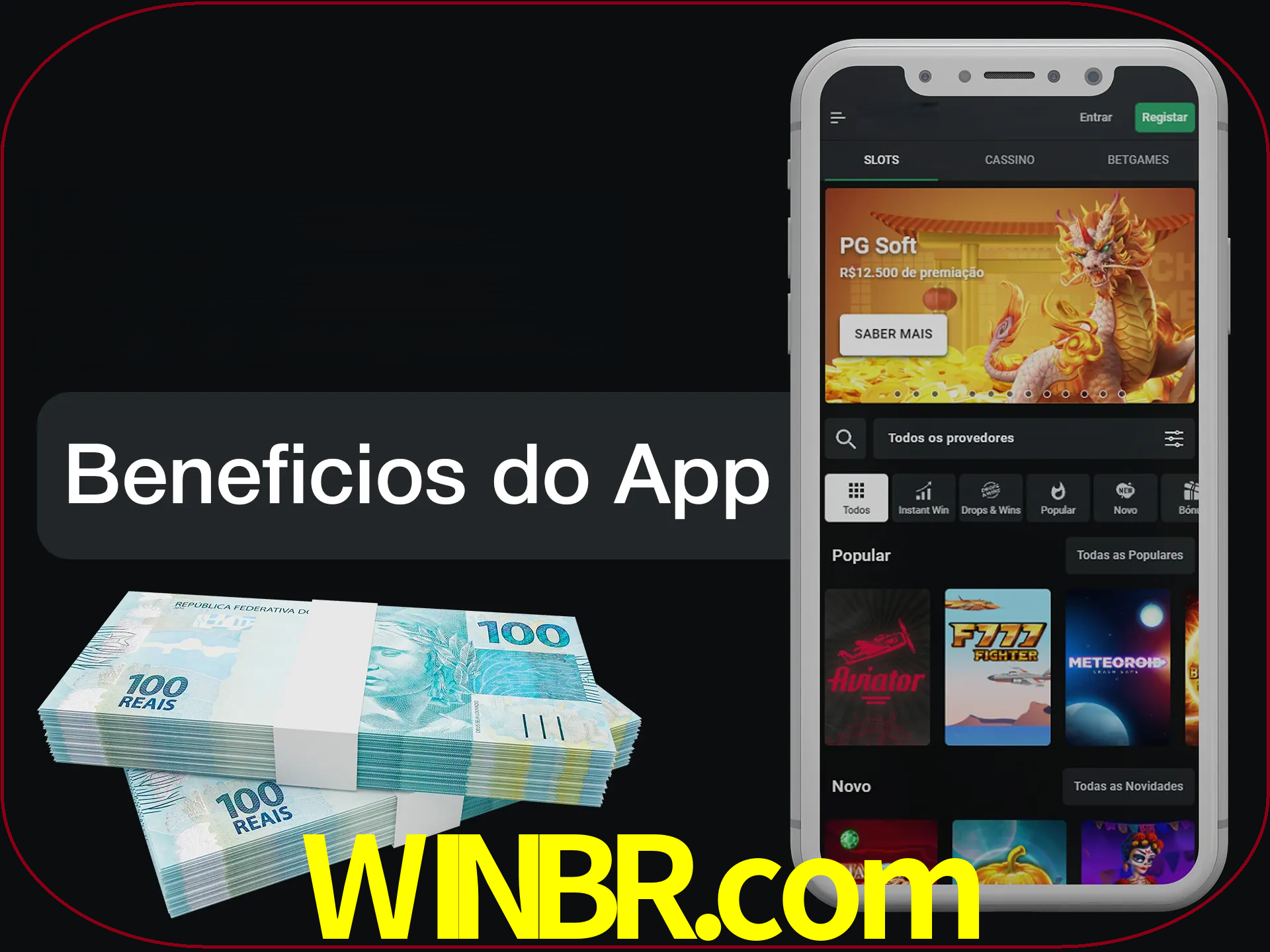 Obtenha todos os benefícios usando o aplicativo.