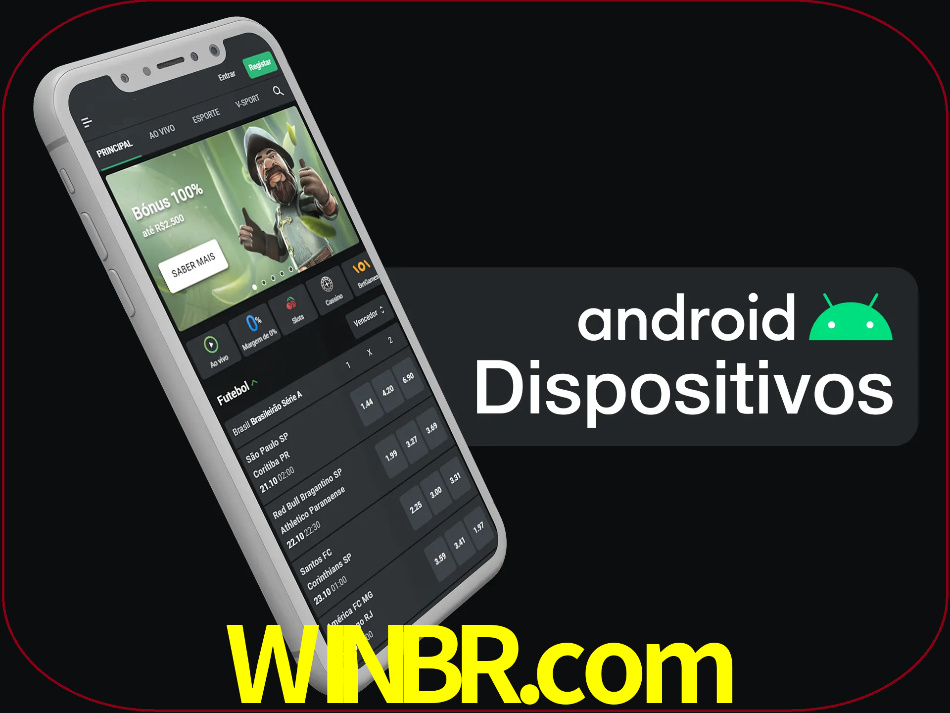 O aplicativo suporta a maioria de todos os dispositivos Android.