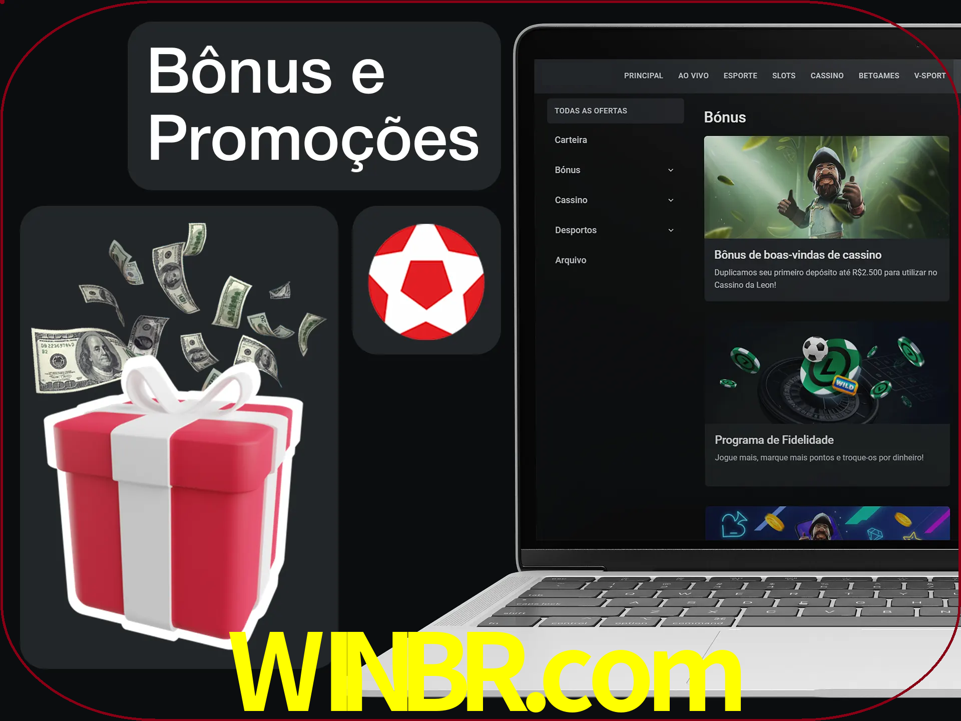 Verifique se há novos bônus e promoções.