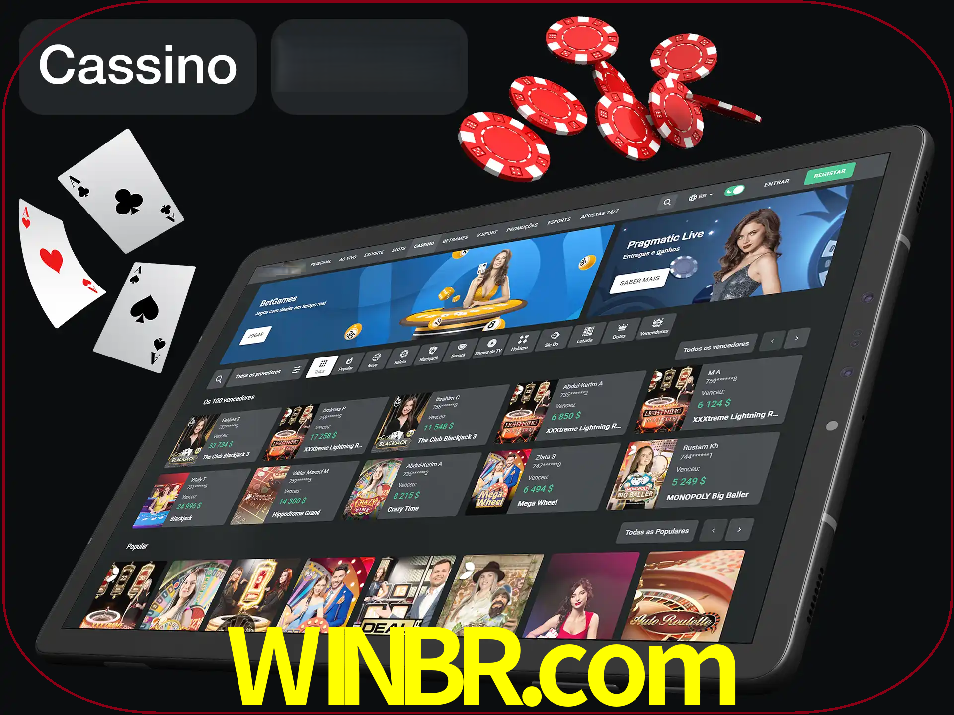 Jogue vários jogos de cassino em nosso cassino.