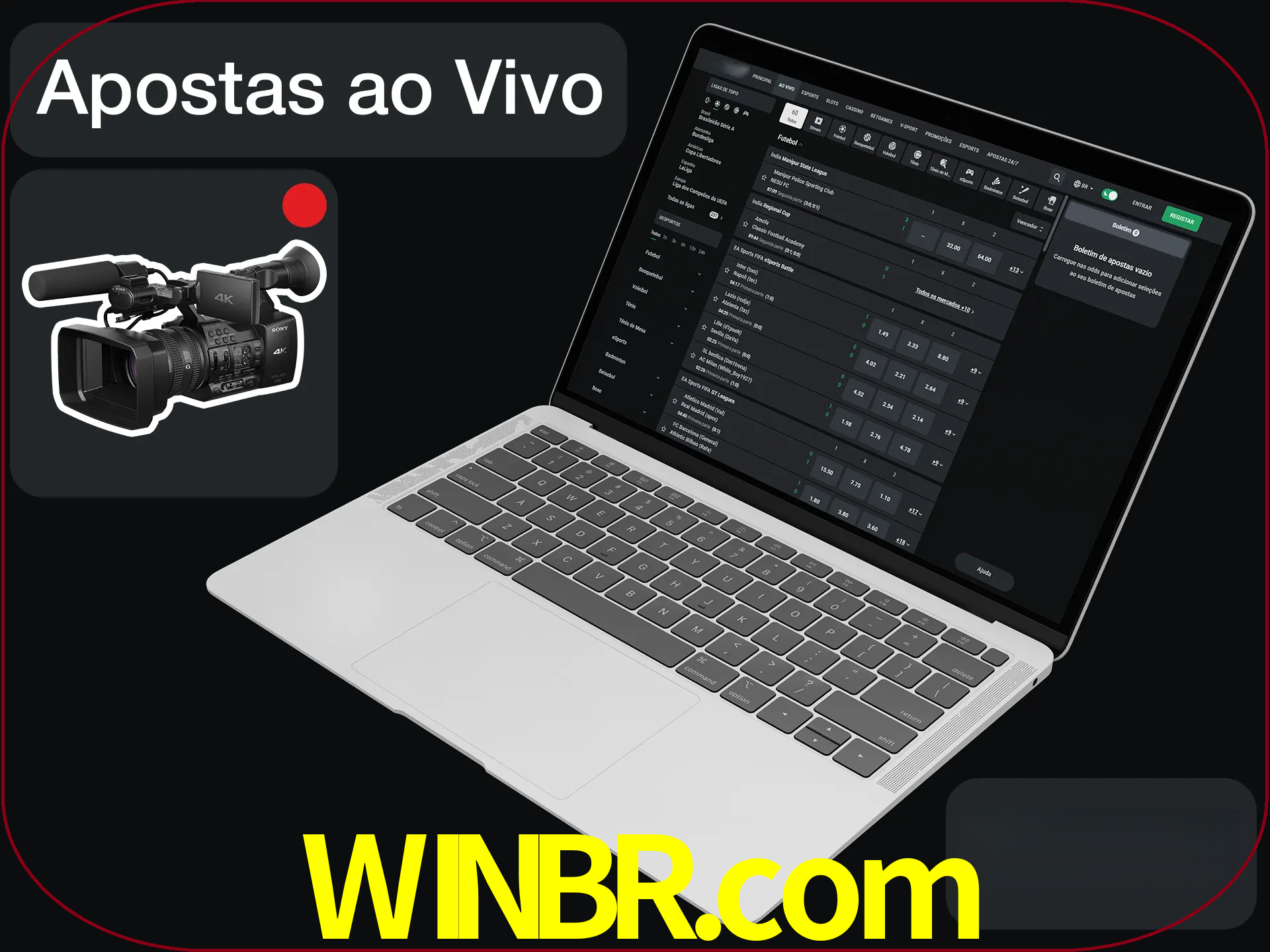 Aposte em formato ao vivo em nosso site.