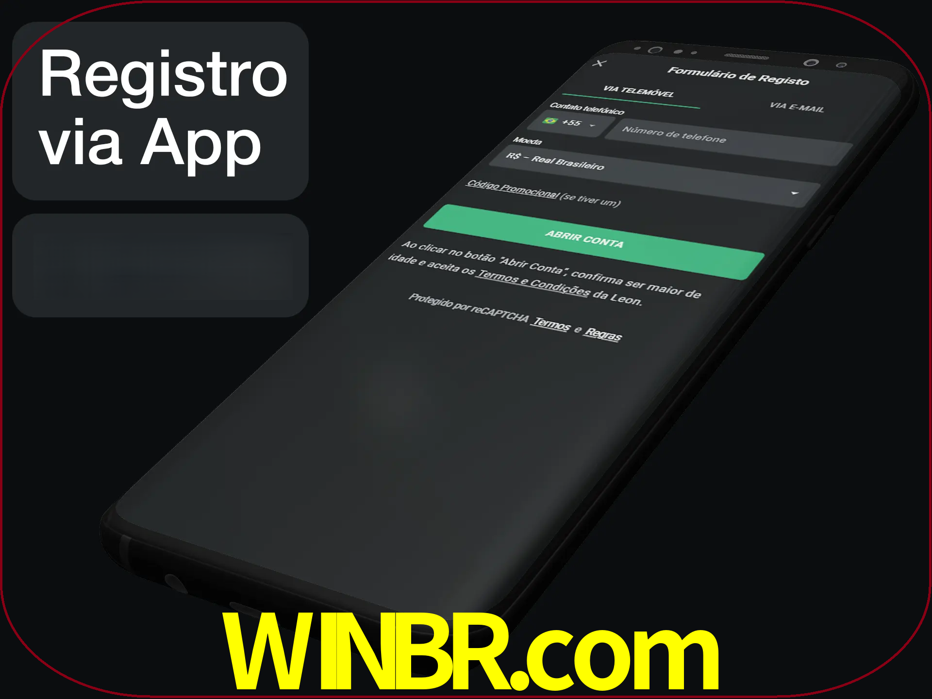 Registre-se quiclly em LeonBet usando o aplicativo.