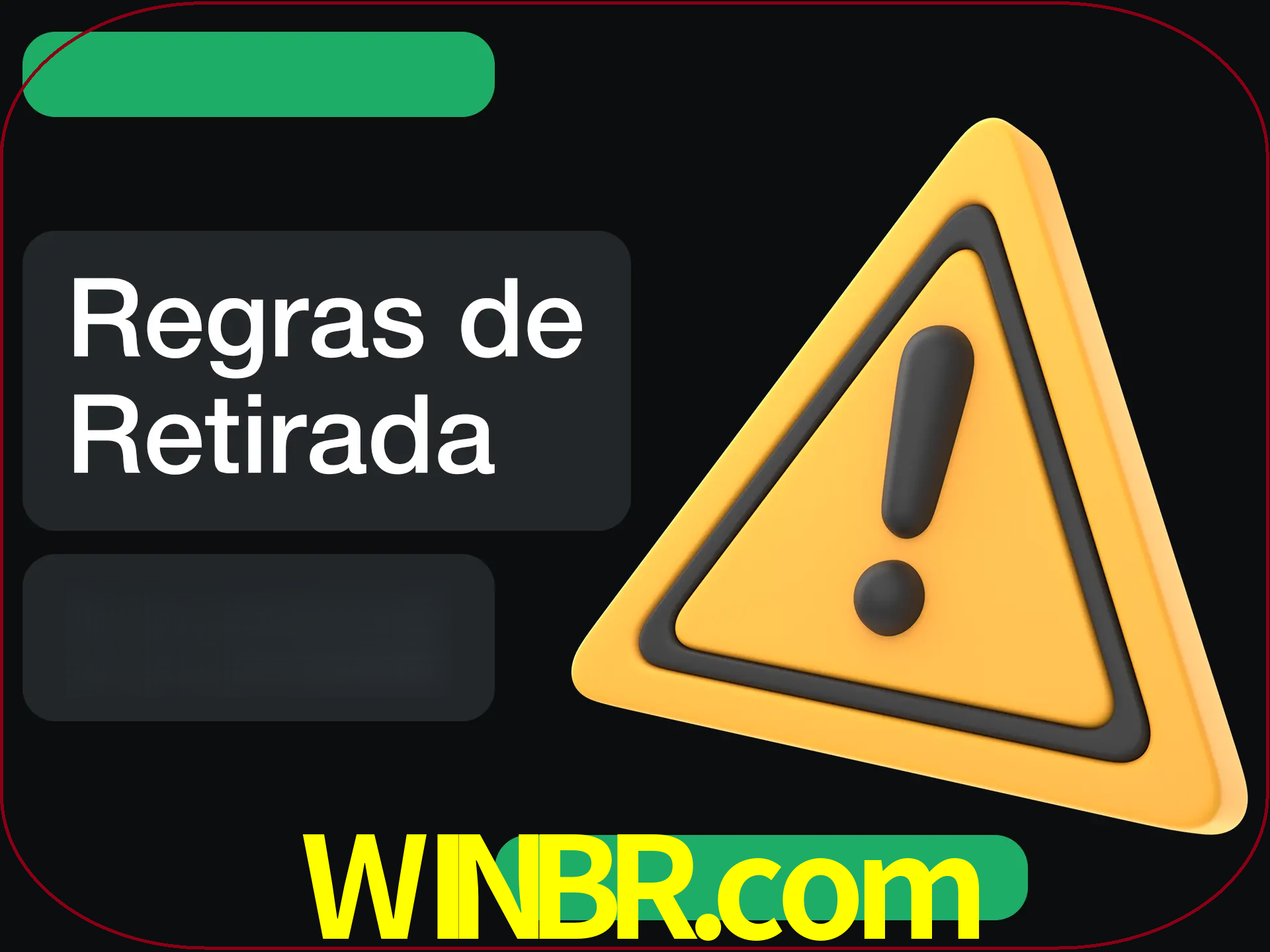 Leia as regras antes de fazer primeiro comdawal.